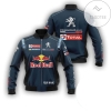 Personalized Peugeot Total Racing Red Bull Michelin All Over Print 3D Bomber Jacket - Navy