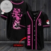 Personalized Pink Eevee Baseball Jersey - Black