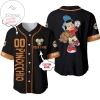 Personalized Pinocchio Playing Baseball All Over Print Baseball Jersey - Black