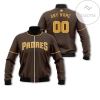 Personalized San Diego Padres All Over Print 3D Bomber Jacket - Brown