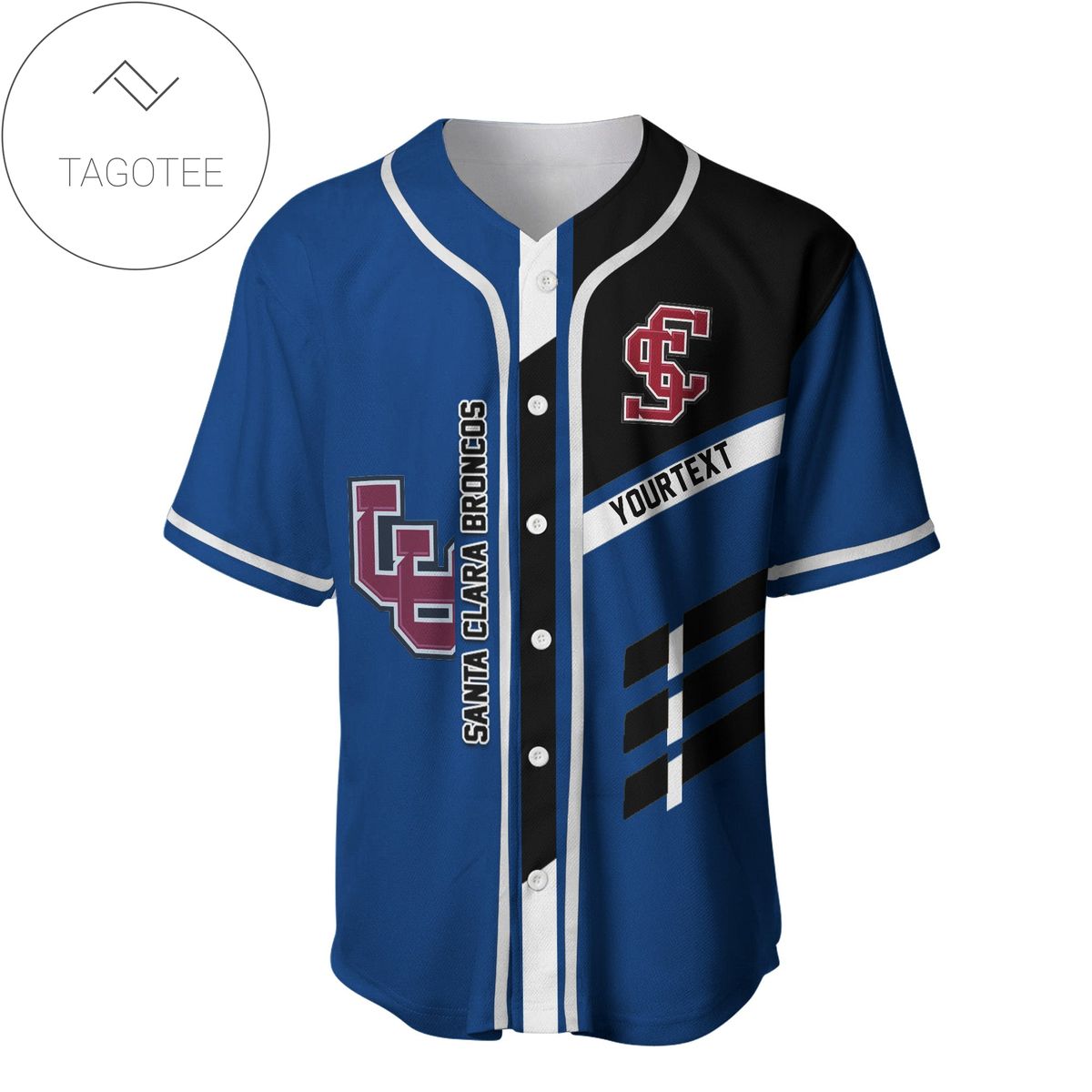 Personalized Santa Clara Broncos Baseball Jersey - NCAA
