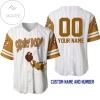 Personalized Scooby Doo Dog All Over Print Pinstripe Baseball Jersey - White