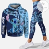 Personalized Stitch Love Needs No Words All Over Print 3D Hoodie & Leggings - Blue