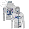 Personalized Tampa Bay Rays All Over Print 3D Gaiter Hoodie - White