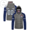 Personalized Texas Rangers All Over Print 3D Gaiter Hoodie - Gray