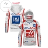 Personalized Uralkali Haas F1 Team Racing All Over Print 3D Gaiter Hoodie - White