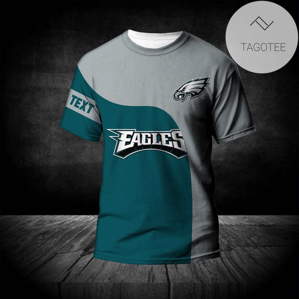 Philadelphia Eagles T-shirt Curve Style Custom- NFL