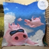 Pigs Cute Fly Quilt Blanket