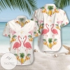 Pineapple And Flamingo Hawaiian Graphic Print Short Sleeve Hawaiian Shirt