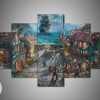 Pirates Of The Caribbean 1 Movie Five Panel Canvas 5 Piece Wall Art Set
