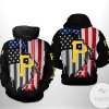 Pittsburgh Pirates MLB US Flag 3D Printed Hoodie Zipper Hooded Jacket