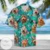 Poodle Dogs Hawaiian Graphic Print Short Sleeve Hawaiian Casual Shirt