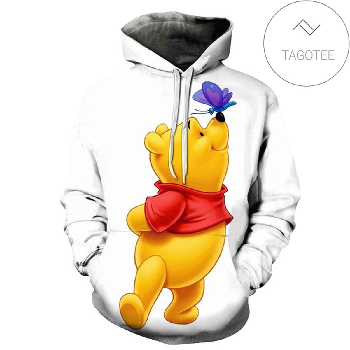 Pooh 3D Printed Hoodie Zipper Hooded Jacket