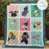 Pug Best Friend Quilt Blanket