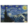 Pug Dog Van Gogh - Starry Night Poster