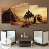 Pyramid And Sphinx Egypt Five Panel Canvas 5 Piece Wall Art Set