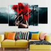Red Sonja With Sword Girls Movie Five Panel Canvas 5 Piece Wall Art Set