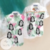 Ric Flair Flamingo All Over Print Summer Short Sleeve Hawaiian Beach Shirt - White