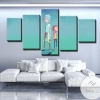 Rick And Morty 1 Cartoon Five Panel Canvas 5 Piece Wall Art Set