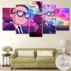 Rick And Morty Driving Cartoon Five Panel Canvas 5 Piece Wall Art Set