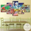 Rick Morty Inspired 22 Cartoon Five Panel Canvas 5 Piece Wall Art Set