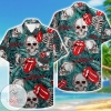 Rolling Skull Hawaiian Graphic Print Short Sleeve Hawaiian Casual Shirt