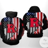 Rutgers Scarlet Knights NCAA US Flag 3D Printed Hoodie Zipper Hooded Jacket
