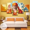 Sai Baba Artistic Painting Limited Edition Religion Five Panel Canvas 5 Piece Wall Art Set
