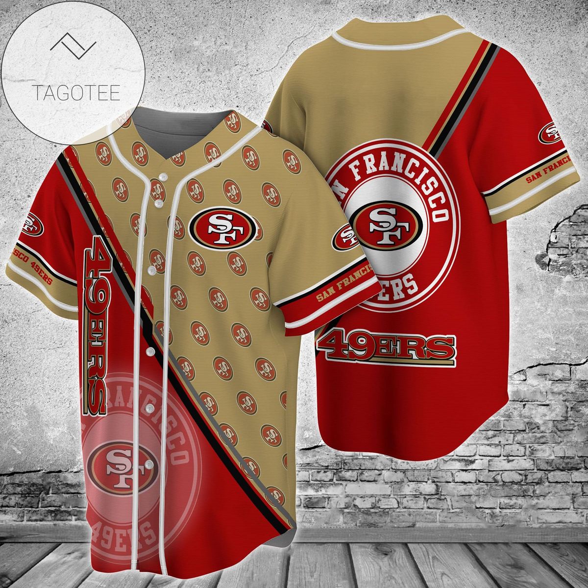 San Francisco 49ers Baseball Jersey Shirt - NFL