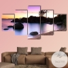 Sand Harbor Beach In Lake Tahoe Nature Five Panel Canvas 5 Piece Wall Art Set