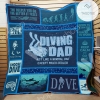 Scuba Diving Dad Quilt Blanket