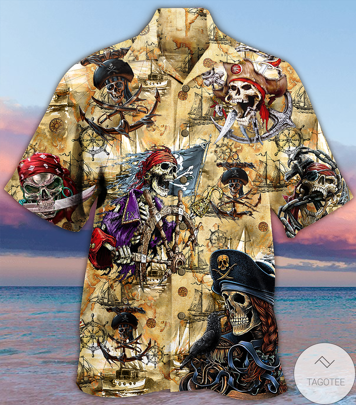Skull Amazing Pirate Hawaiian Shirt