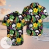 Skull Graphic Print Short Sleeve Hawaiian Casual Shirt