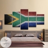 South Africa Flag Five Panel Canvas 5 Piece Wall Art Set