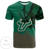 South Florida Bulls All Over Print T-shirt Men's Basketball Net Grunge Pattern- NCAA
