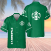 Starbucks Coffee All Over Print 3D Hawaiian Shirt - Green