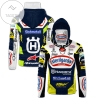 Sterilgarda Husqvarna Max Racing Motogp Alpinestars All Over Print 3D Gaiter Hoodie - White