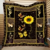 Sunflower Butterflies Printing Quilt Blanket