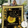 Sunflower Dog Gloomer Life Quilt Blanket