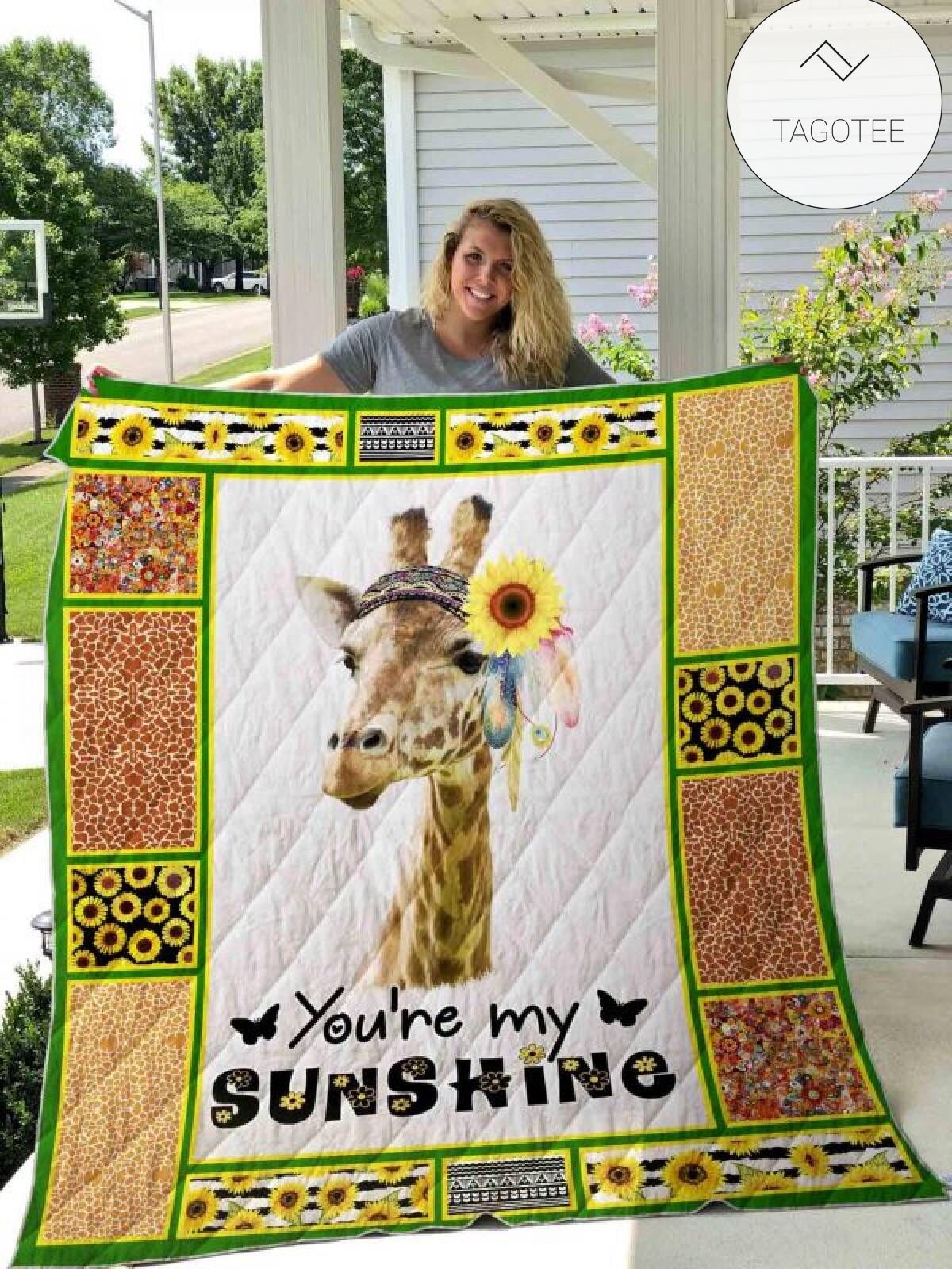 Sunshine Giraffe Quilt Blanket