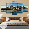 Sydney Harbour Opera House Five Panel Canvas 5 Piece Wall Art Set Australia
