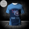 Tennessee Titans All Over Print T-shirt Curve Style Sport- NFL