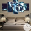 Tennessee Titans Logo Sport Five Panel Canvas 5 Piece Wall Art Set