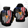Texas Longhorns NCAA US Flag 3D Printed Hoodie Zipper Hooded Jacket