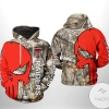 Texas Tech Red Raiders NCAA Camo Veteran Hunting 3D Printed Hoodie Zipper Hooded Jacket