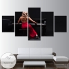 The Lady In Red Piano Player Five Panel Canvas 5 Piece Wall Art Set