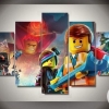 The Lego Movie Characters 2 Cartoon Five Panel Canvas 5 Piece Wall Art Set