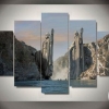 The Lord Of The Rings The Argonath Gates Movie Five Panel Canvas 5 Piece Wall Art Set