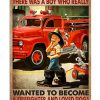 There Was A Boy Who Really Wanted To Become A Firefighter And Loved Dogs Poster