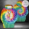 Tie Dye Hippie 3D Printed Hoodie Zipper Hooded Jacket